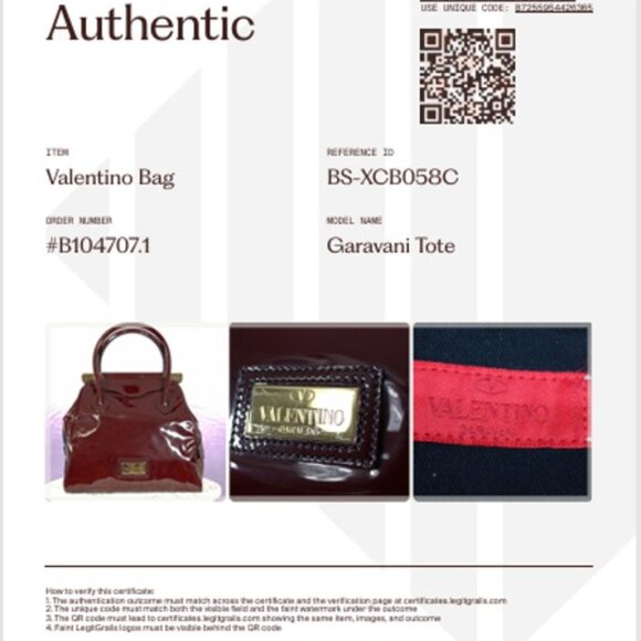 Valentino Garavani Burgundy Patent Leather Tote Bag - Picture 2 of 14